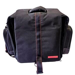 Gigskinz Backpack Unisex OS Black Red DJ Mixer Gear Case Damaged Zipper Pull Bag